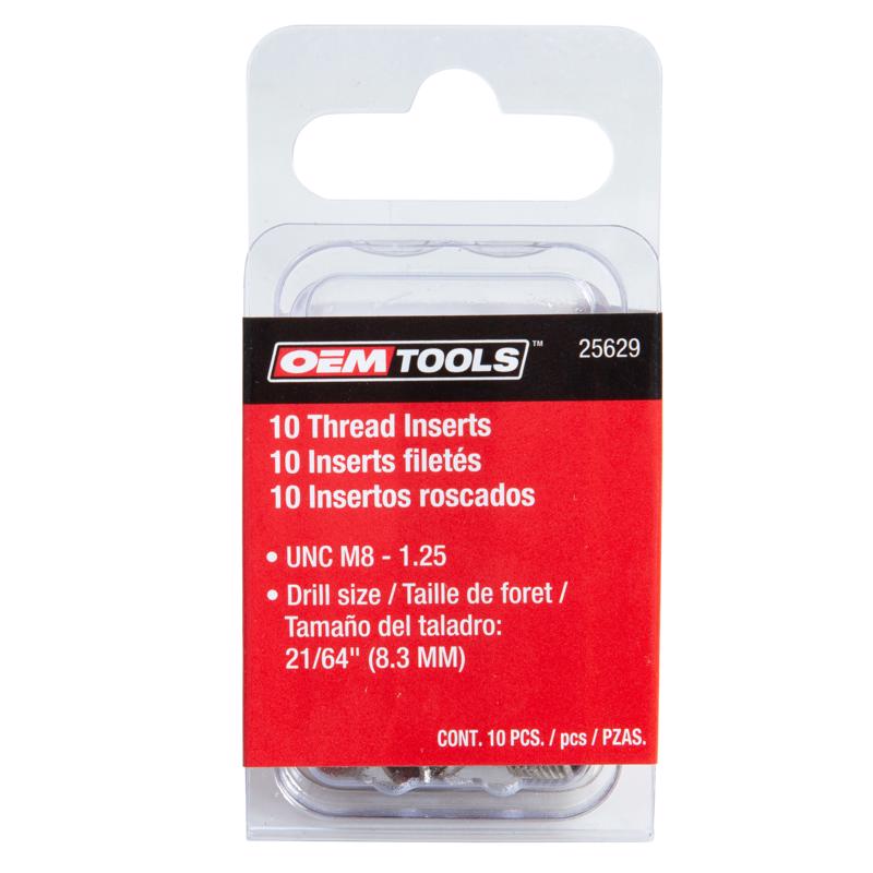 OEMTOOLS Stainless Steel Non Locking Helical Thread Insert M8-1.25
