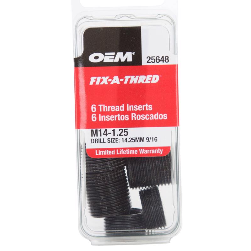 OEMTOOLS 1.25 in. Stainless Steel Non Locking Helical Thread Insert M14 - 1.25 in.
