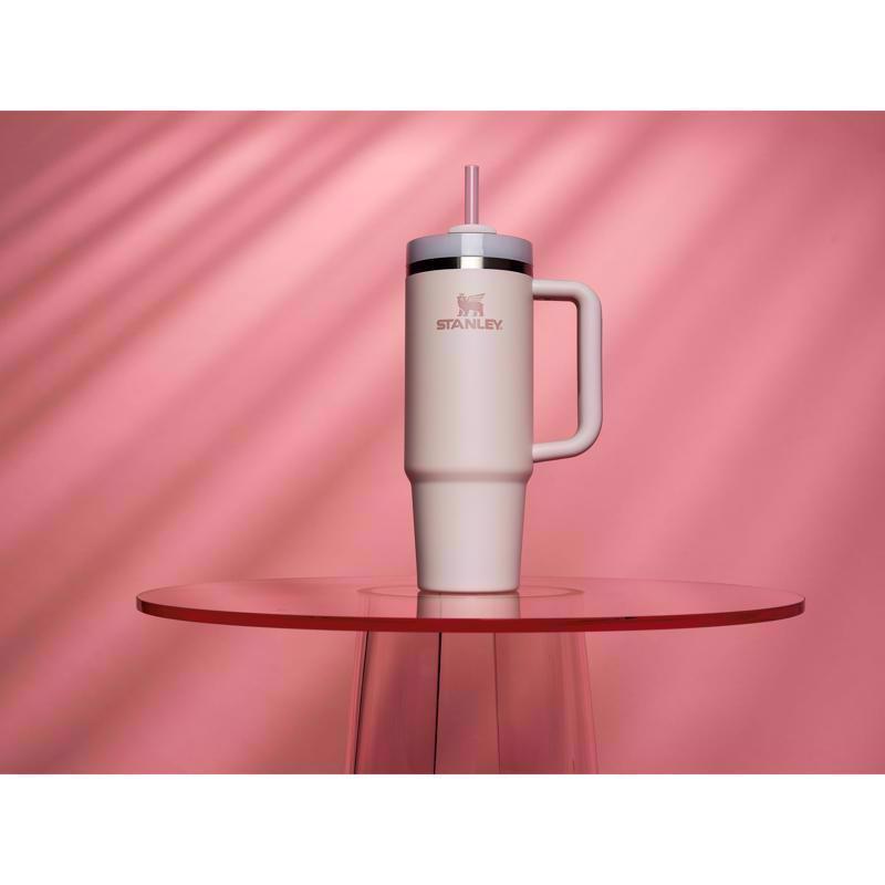 Stanley The Quencher H2.0 FlowState 30 oz Double-wall Vacuum Rose Quartz BPA Free Insulated Tumbler