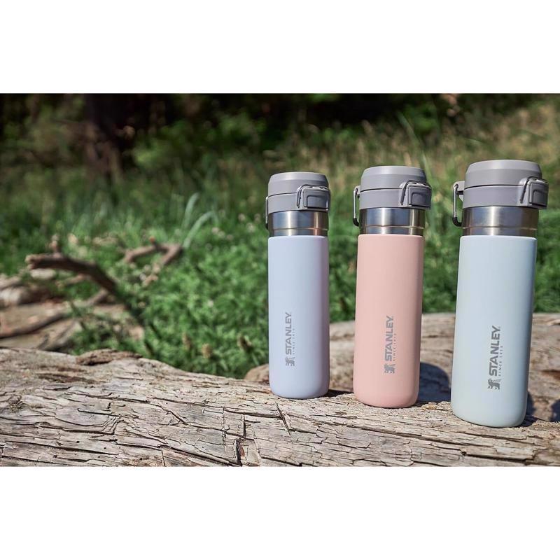 Stanley The Quick Flip 24 oz Double Wall Vacuum Insulation Rose Quartz BPA Free Insulated Bottle