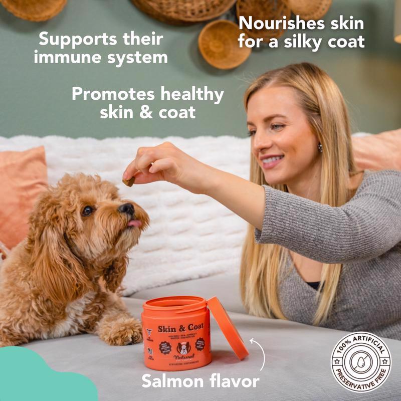 Natural Dog Company Dog Skin and Coat Supplement 9.5 oz