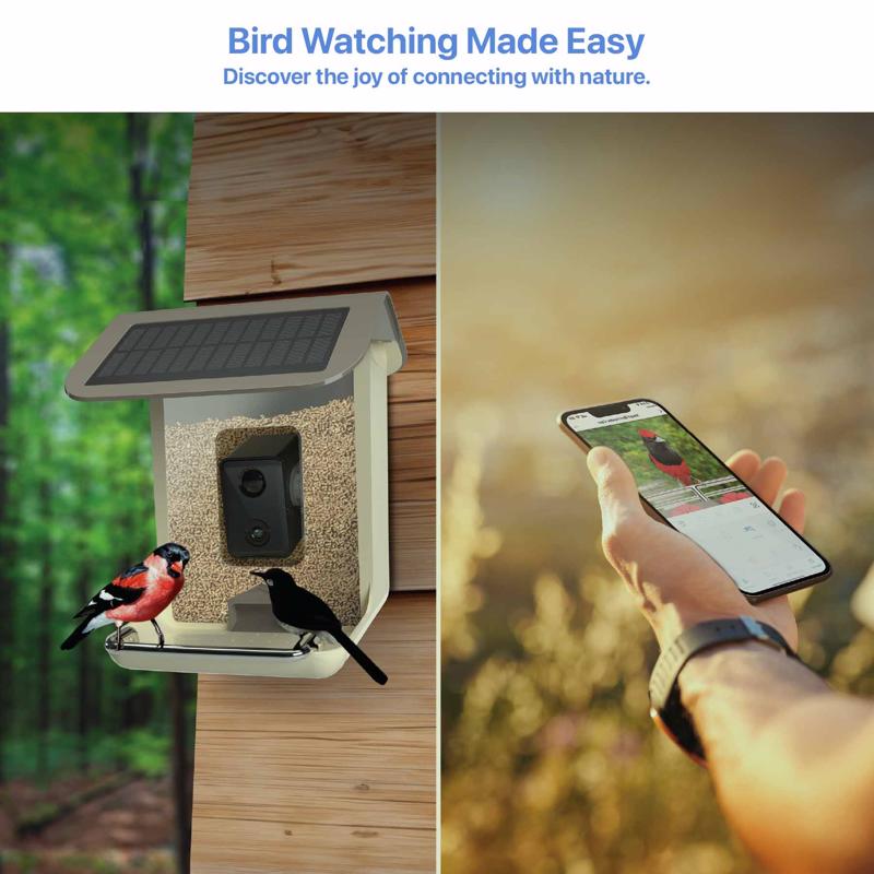 Feit Bird Genius Smart Feeder Wild Bird 2.5 L Plastic Bird Feeder 1 ports