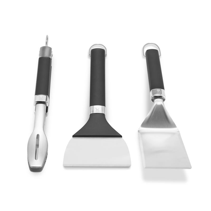 Weber Portable Stainless Steel Black/Silver Griddle Tool Set