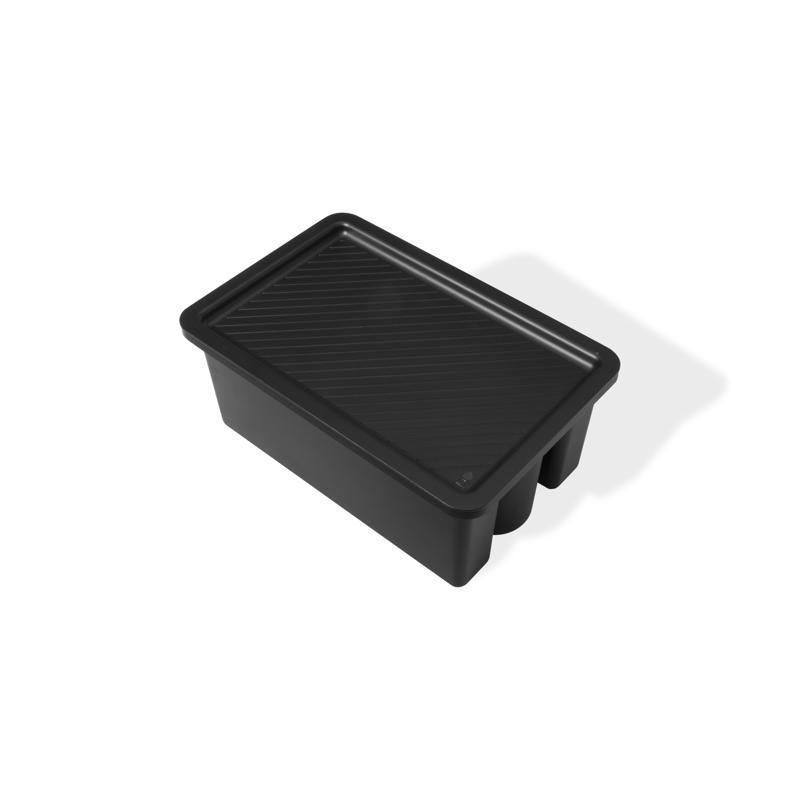 Weber Works Caddy with Tray Lid Black Accessory Organizer