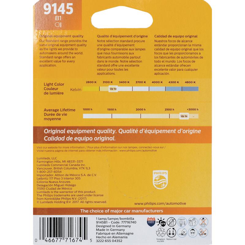 Philips Standard Halogen Fog/Forward Automotive Bulb 9145B1