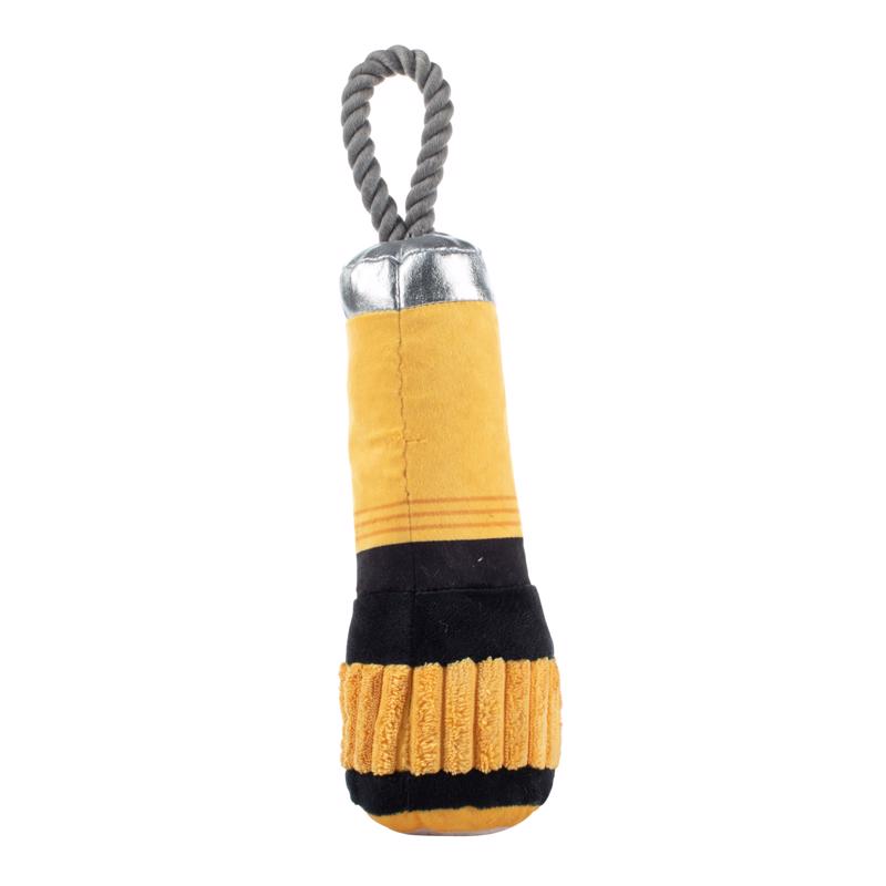 Fringe Studio Wagsdale Black/Yellow I Need Some Light Dog Toy 1 pk