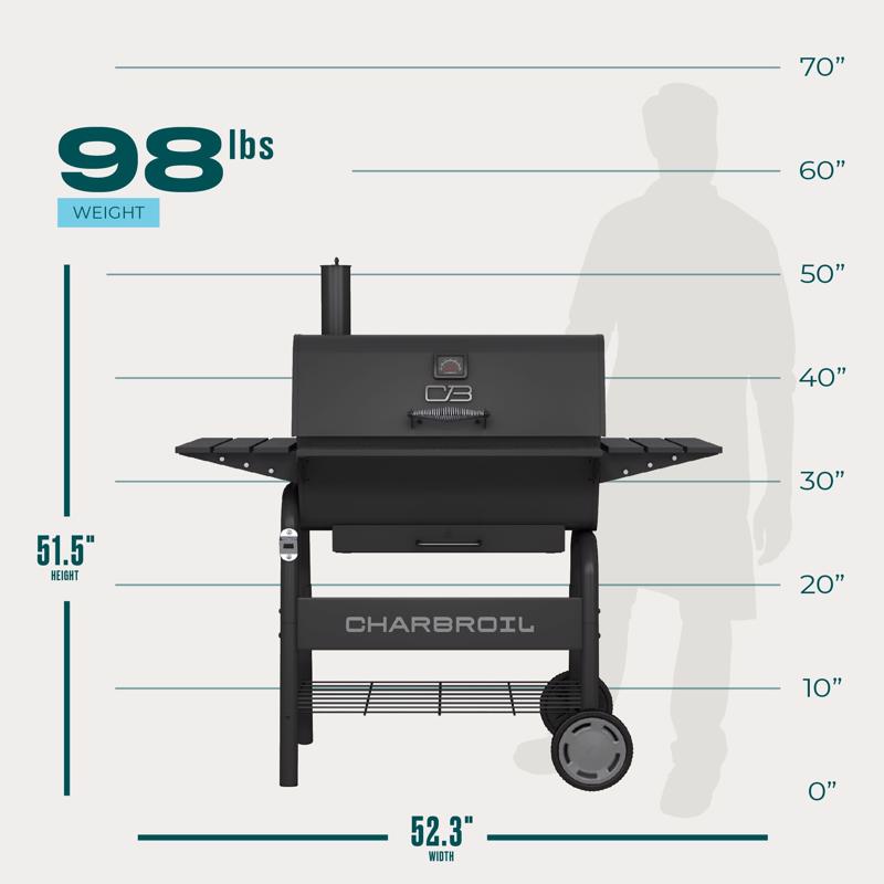 Charbroil 52 in. Charcoal Grill Black
