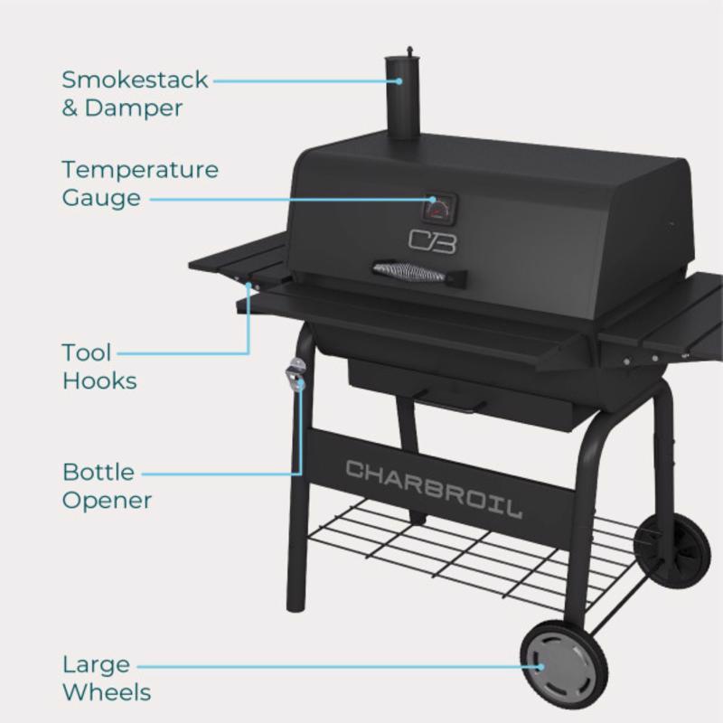 Charbroil 52 in. Charcoal Grill Black