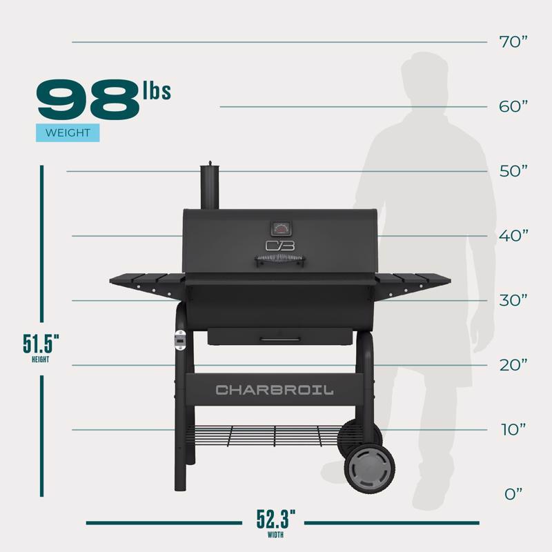 Charbroil 52 in. Charcoal Grill Black