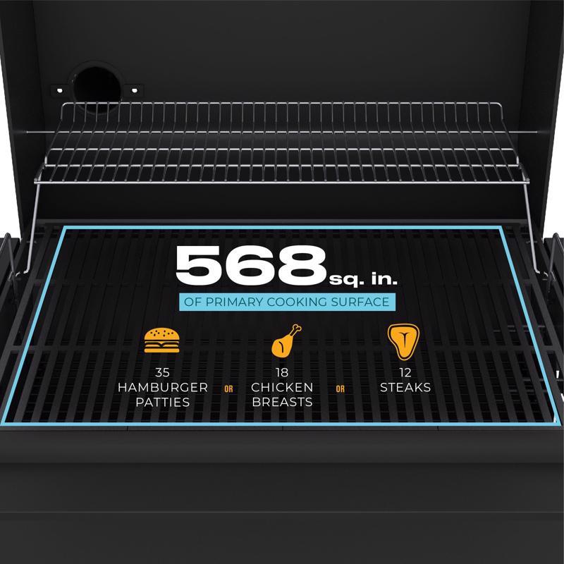 Charbroil 52 in. Charcoal Grill Black