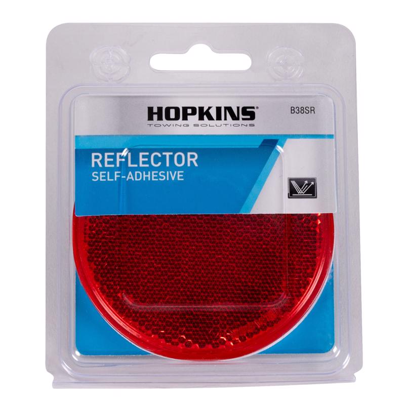 STICKON REFLCTR RND RED