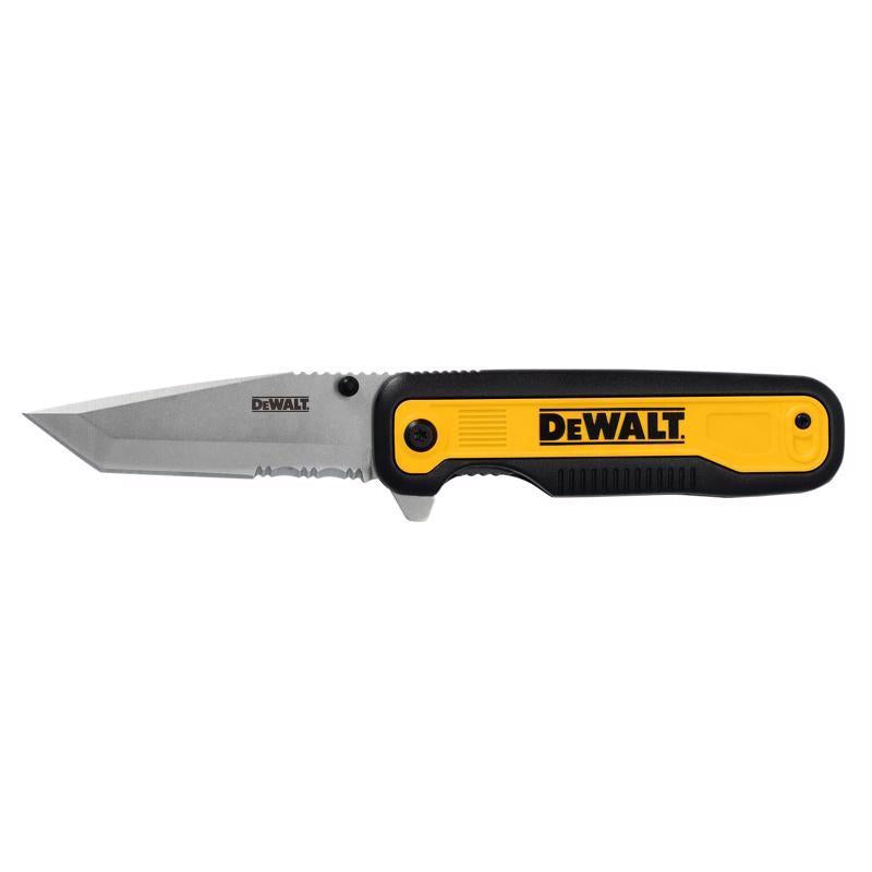 DEWALT Tanto Black/Yellow 7Cr Stainless Steel 7.8 in. Pocket Knife
