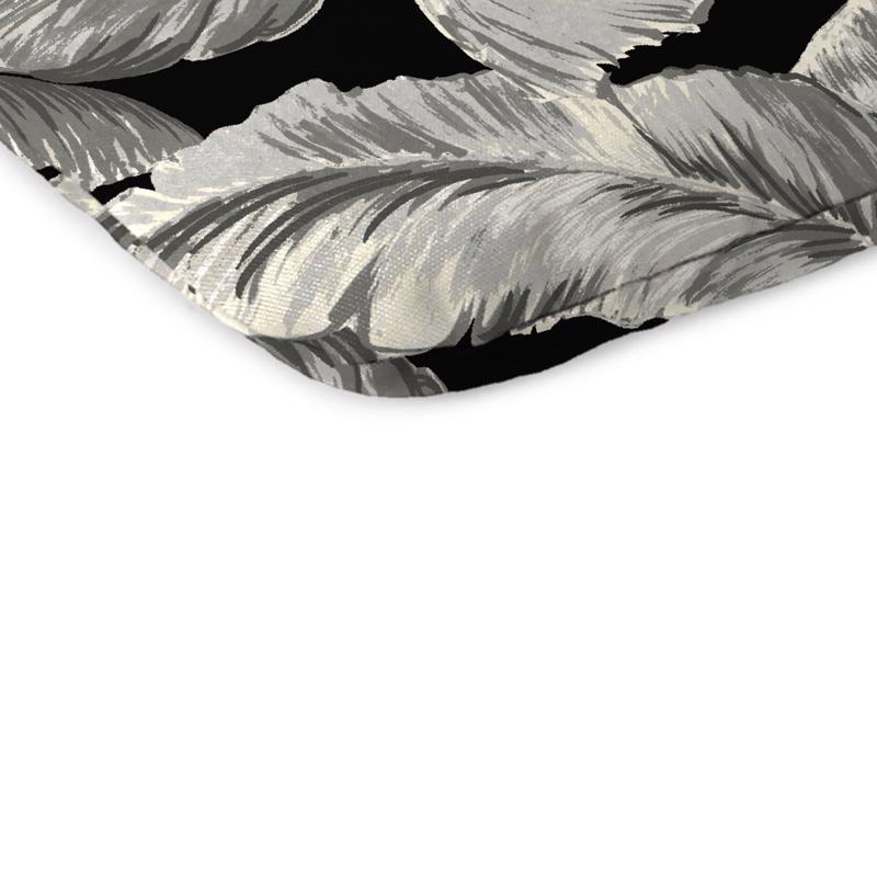 Jordan Manufacturing Black/White Floral Polyester Seat Pad 17 in. H X 2 in. W X 15.5 in. L