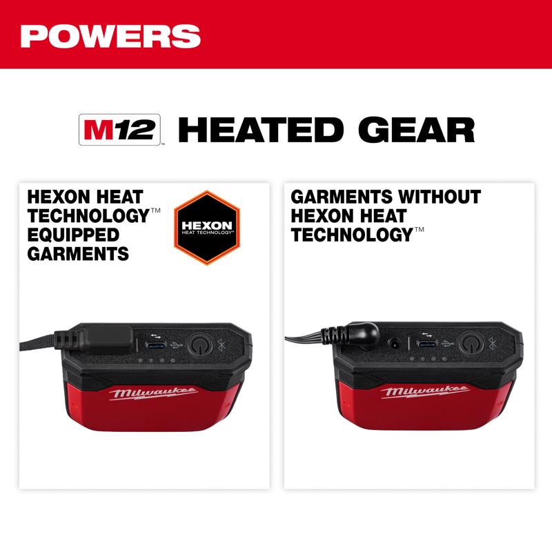 Milwaukee One Size Fits All Unisex Heated Vest with Charger/Power Source Only Black/Red