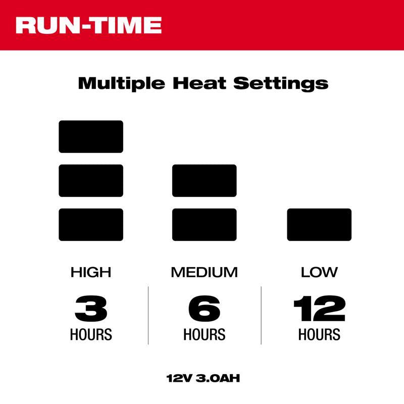 Milwaukee One Size Fits All Unisex Heated Vest with Charger/Power Source Only Black/Red