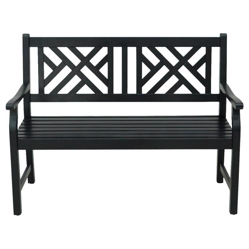 OUTDOR BNCH WOD BLK 36"