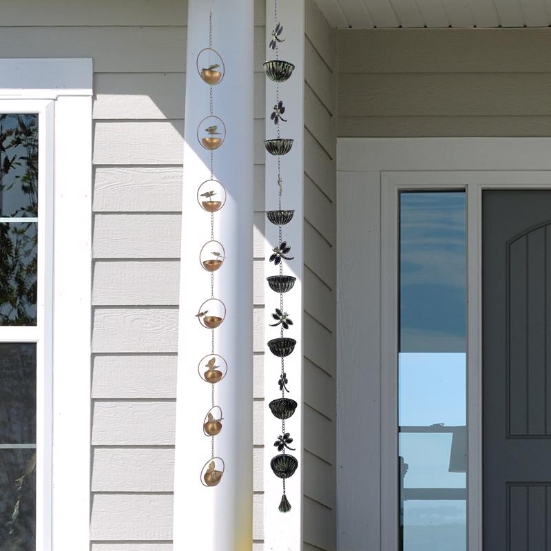 Alpine Assorted Metal 81 in. H Dragonfly and Butterfly Outdoor Decoration