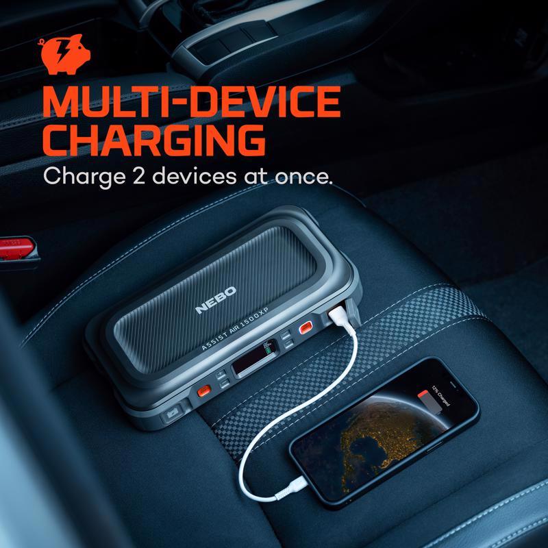 NEBO Assist Air Automatic/Manual 12 V 1500 amps Battery Jump Starter