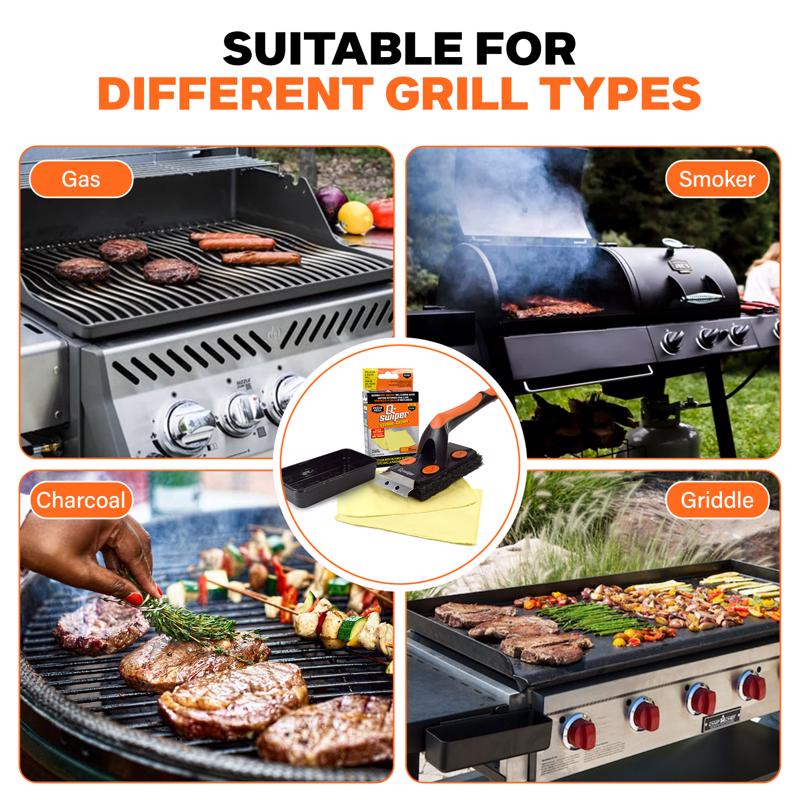 Q-Swiper Steam Clean Grill Cleaning Kit 3 pc