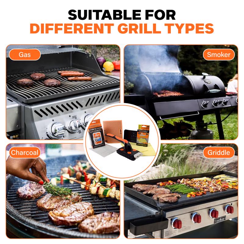 Q-Swiper Steam Clean Grill Cleaning Kit 6 pc