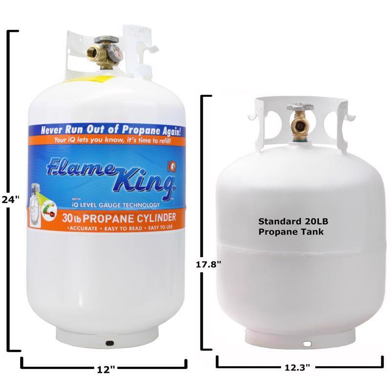 Flame King 30 lb Steel Empty LP Tank with Gauge