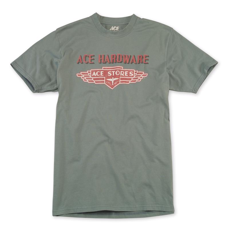 Ace Vintage Threads S Short Sleeve Unisex Crew Neck Smoke Blue Tee Shirt