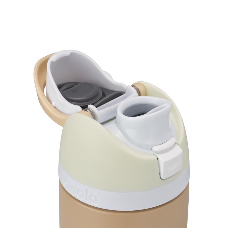 Owala FreeSip 24 fl. oz. Tan BPA Free Muddy Buddy Water Bottle with Spout Lid
