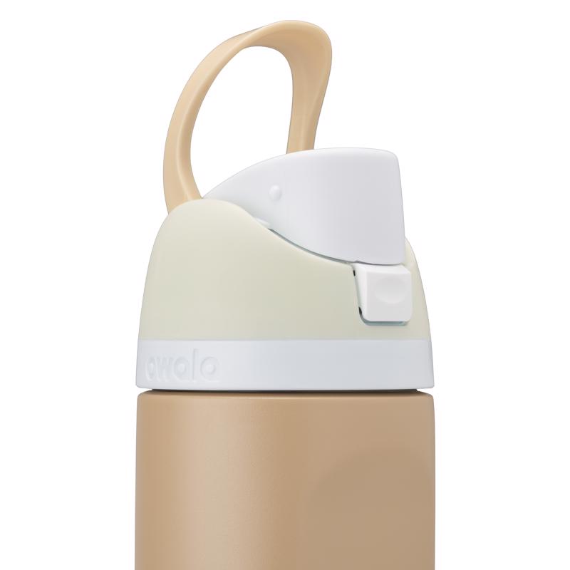 Owala FreeSip 24 fl. oz. Tan BPA Free Muddy Buddy Water Bottle with Spout Lid