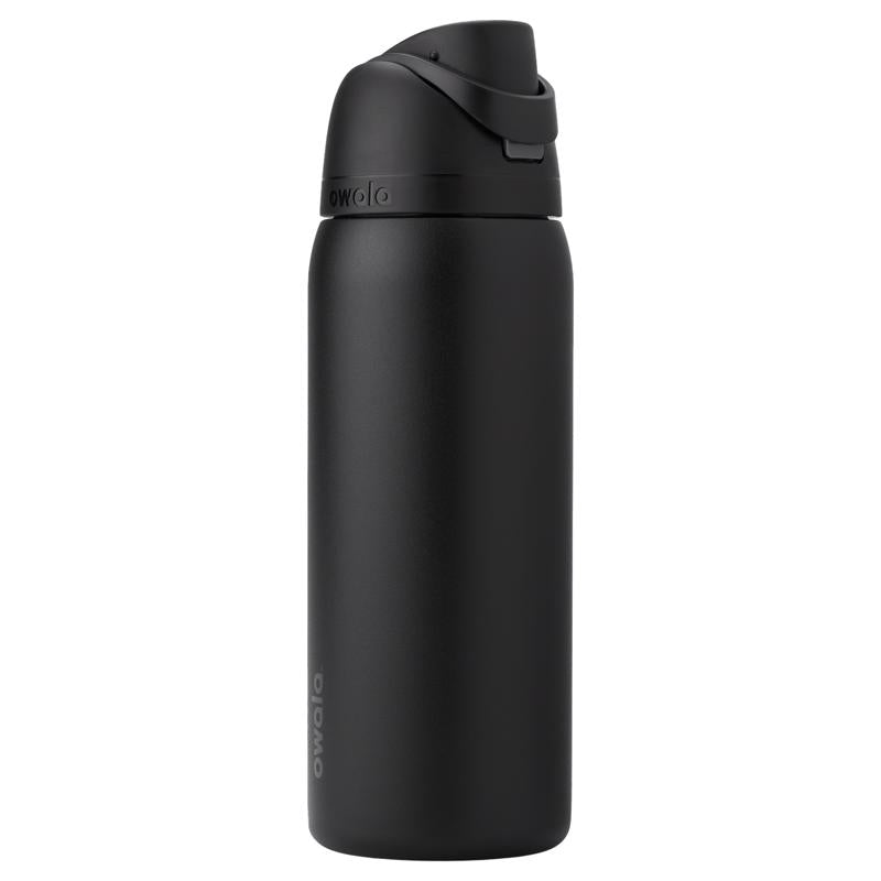 Owala FreeSip Insulated Stainless Steel Water Bottle with Straw, BPA-Free Sports Water Bottle, Great for Travel, 24 Oz, Very, Very Dark