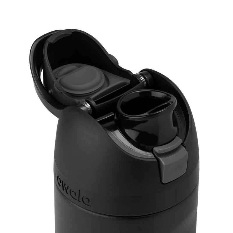 Owala FreeSip Insulated Stainless Steel Water Bottle with Straw, BPA-Free Sports Water Bottle, Great for Travel, 40 Oz, Very, Very Dark