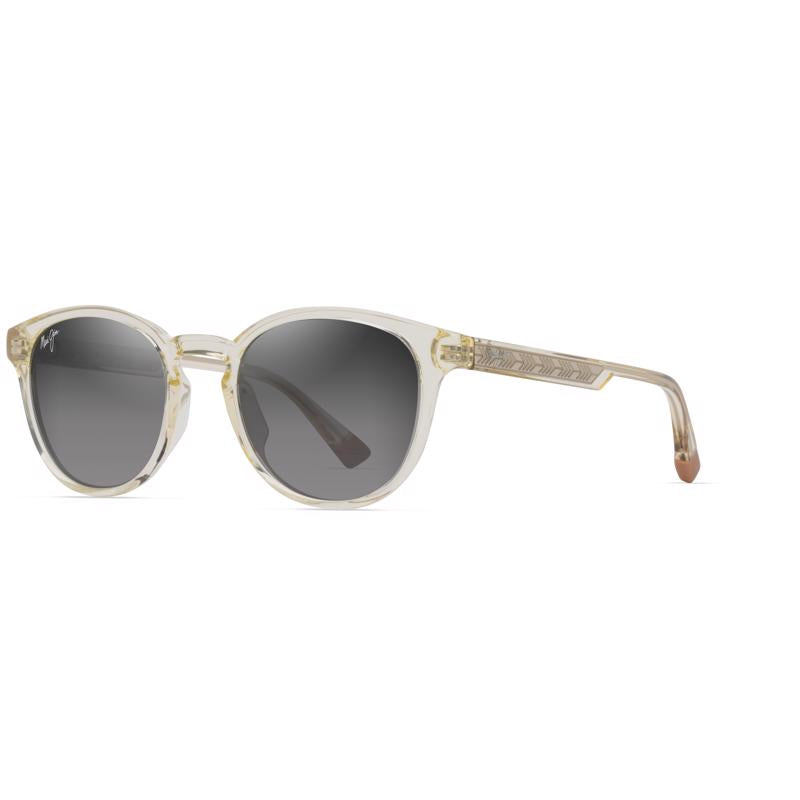 Maui Jim Hiehie Unisex Shiny Trans Yellow Frame Neutral Grey Lens Polarized Sunglasses