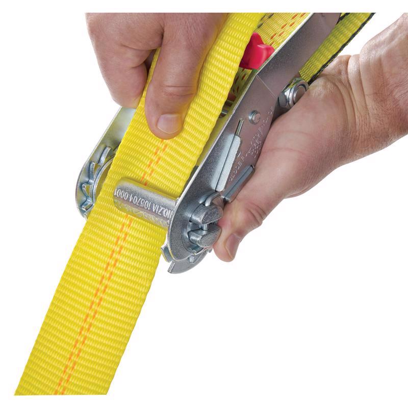 Keeper KwikFeed 2 in. W X 27 ft. L Yellow Ratchet Tie Down 3333 lb 1 pk