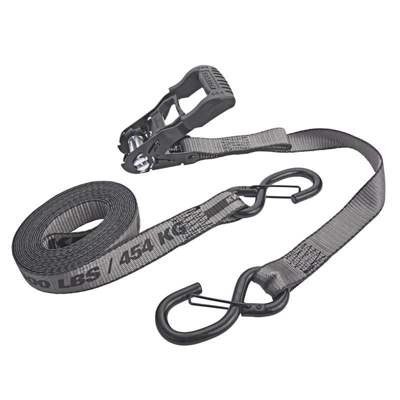 Keeper KwikFeed 1.25 in. W X 16 ft. L Gray Ratchet Tie Down 1000 lb 2 pk