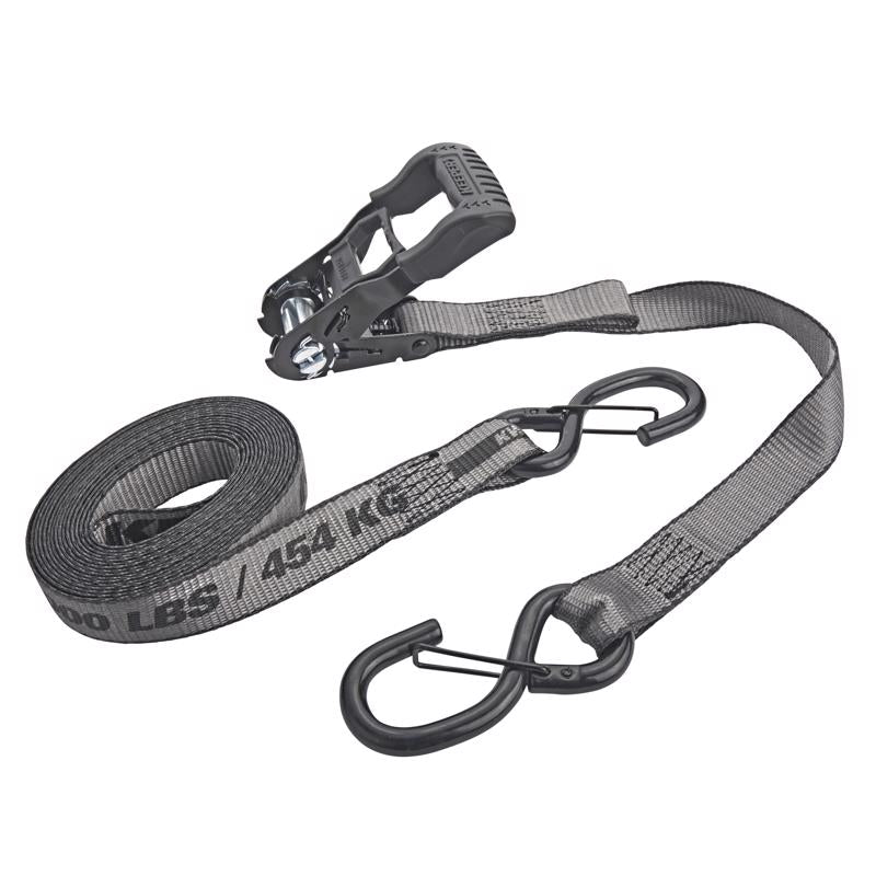 Keeper KwikFeed 1.25 in. W X 16 ft. L Gray Ratchet Tie Down 1000 lb 2 pk