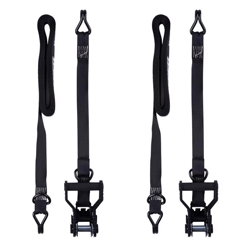 Keeper Extreme Webbing 1.25 in. W X 16 ft. L Black Ratchet Tie Down 1000 lb 2 pk
