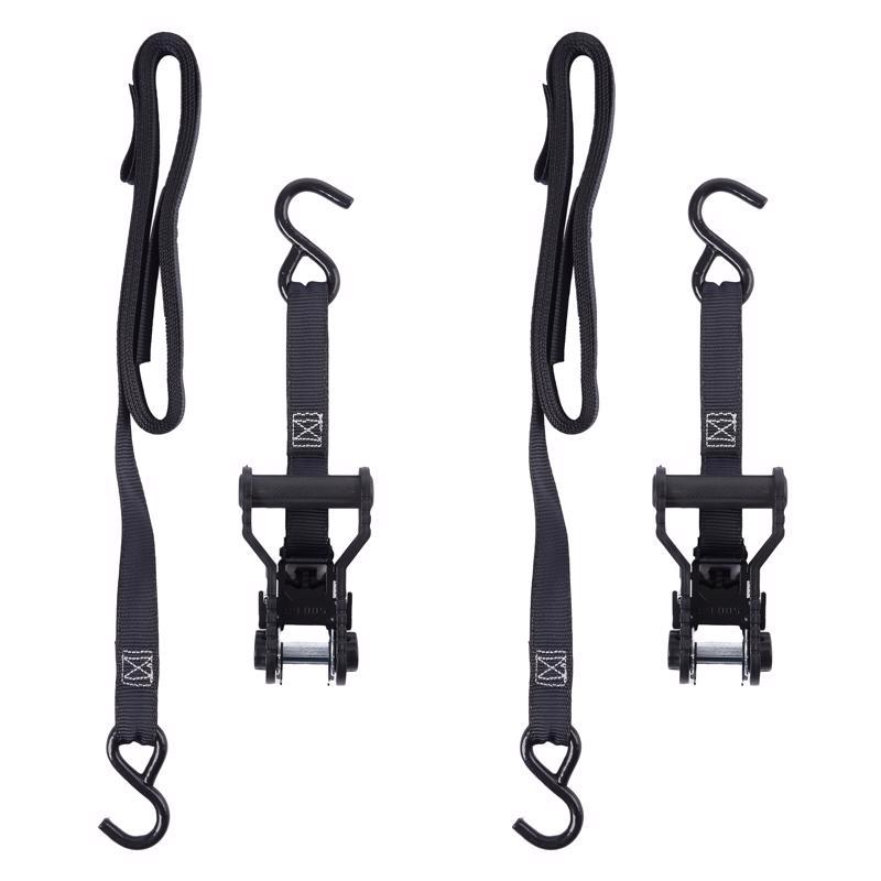 Keeper Extreme Webbing 1 in. W X 14 ft. L Black Ratchet Tie Down 500 lb 2 pk