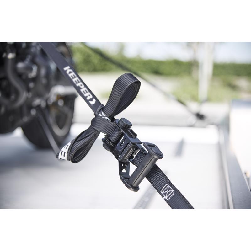 Keeper Extreme Webbing 1 in. W X 14 ft. L Black Ratchet Tie Down 500 lb 2 pk