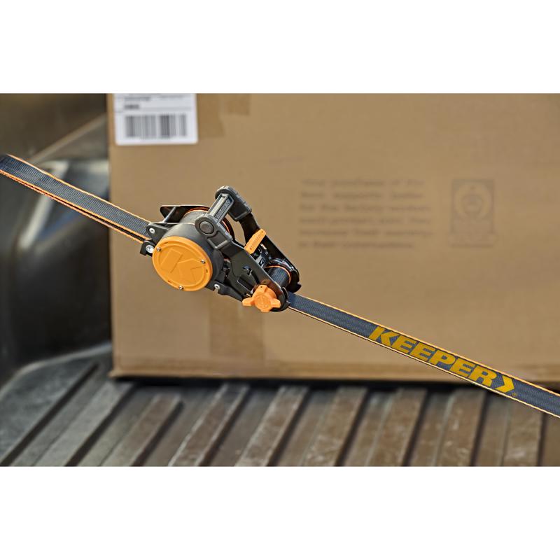 Keeper 1 in. W X 10 ft. L Gray Retractable Ratchet 500 lb 2 pk