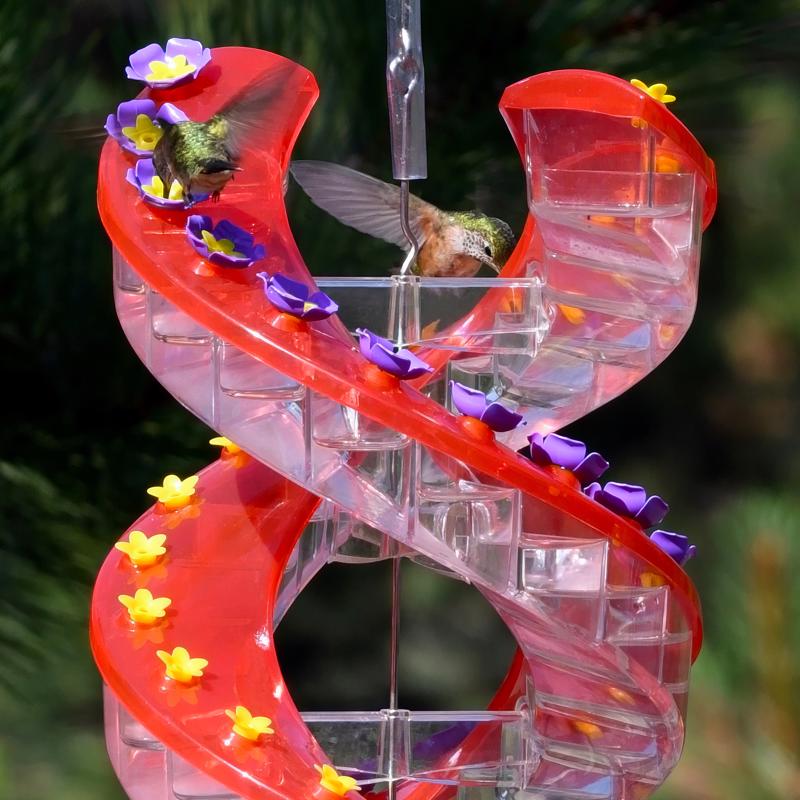 Cascade Hummingbird 23.5 fl. oz. Polypropylene DNA Amethyst Nectar Bird Feeder 32 ports