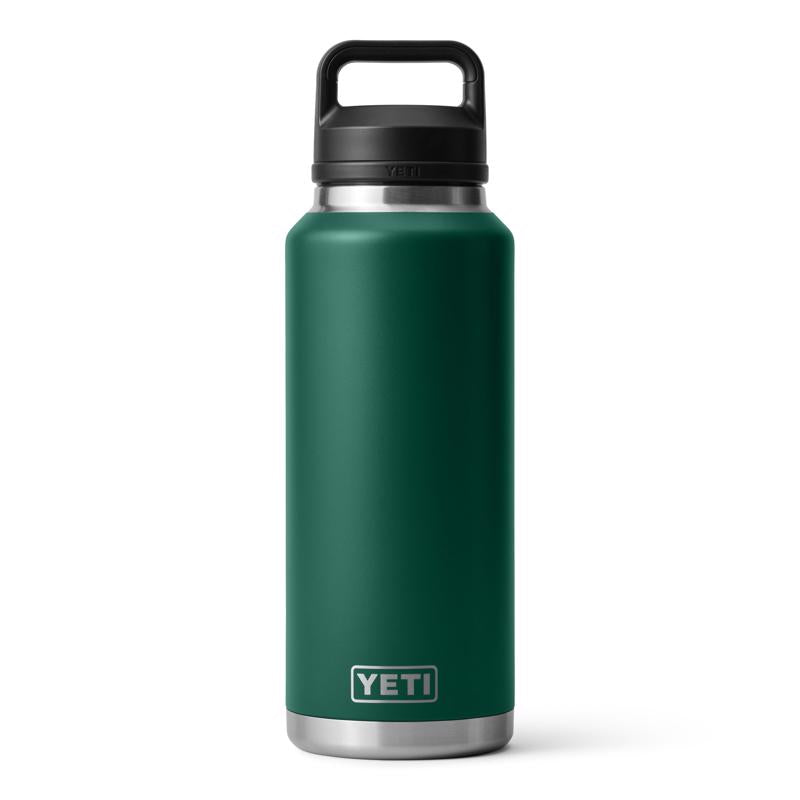 YETI Rambler 46 oz Black Forest Green BPA Free Bottle with Chug Cap