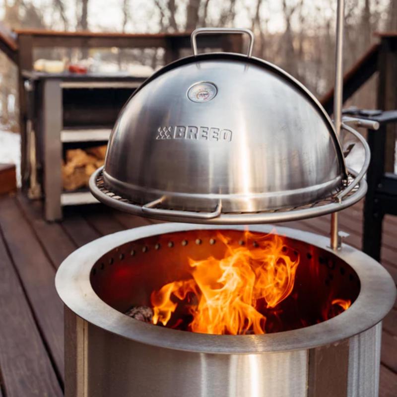 Breeo Cordierite Stone/Stainless Steel Grill Dome 20 in. W 1 pk