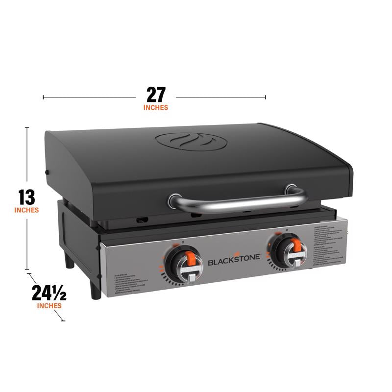 Blackstone 2 Burner Liquid Propane Tabletop Outdoor Griddle Black/Silver