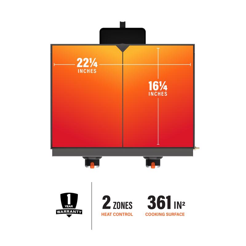 Blackstone 2 Burner Liquid Propane Tabletop Outdoor Griddle Black/Silver