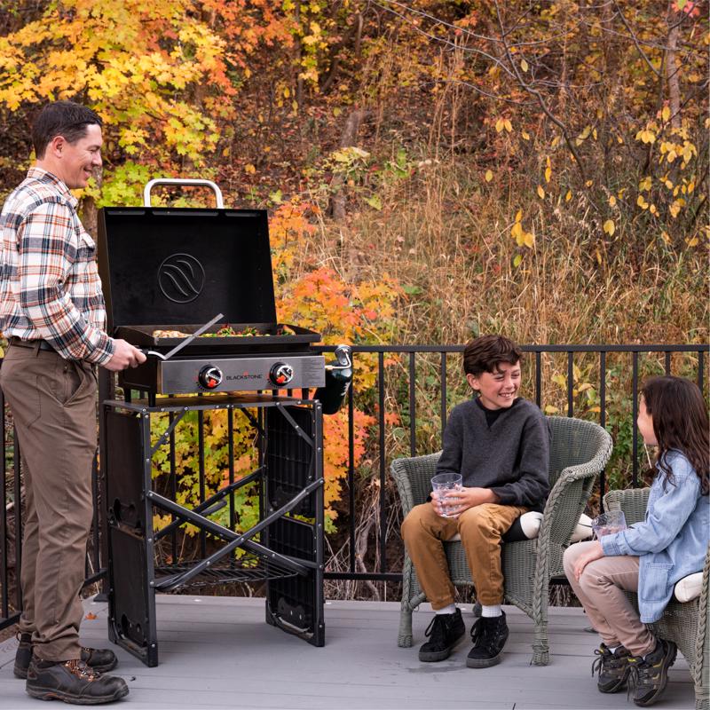 Blackstone 2 Burner Liquid Propane Tabletop Outdoor Griddle Black/Silver