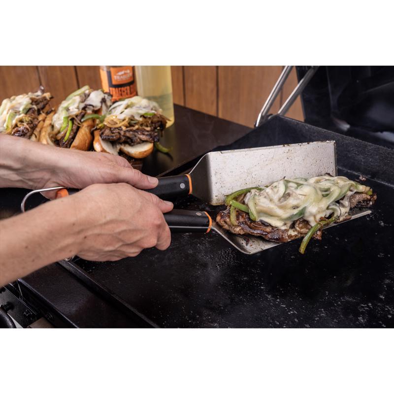 Traeger Plastic/Stainless Steel Black/Orange Griddle Spatula