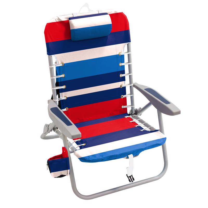 Rio Brands 4-Position Assorted Beach Backpack Chair