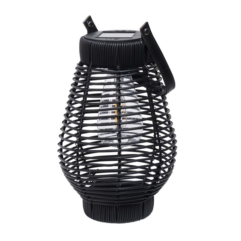 Exhart Black Plastic 14 in. H Lantern