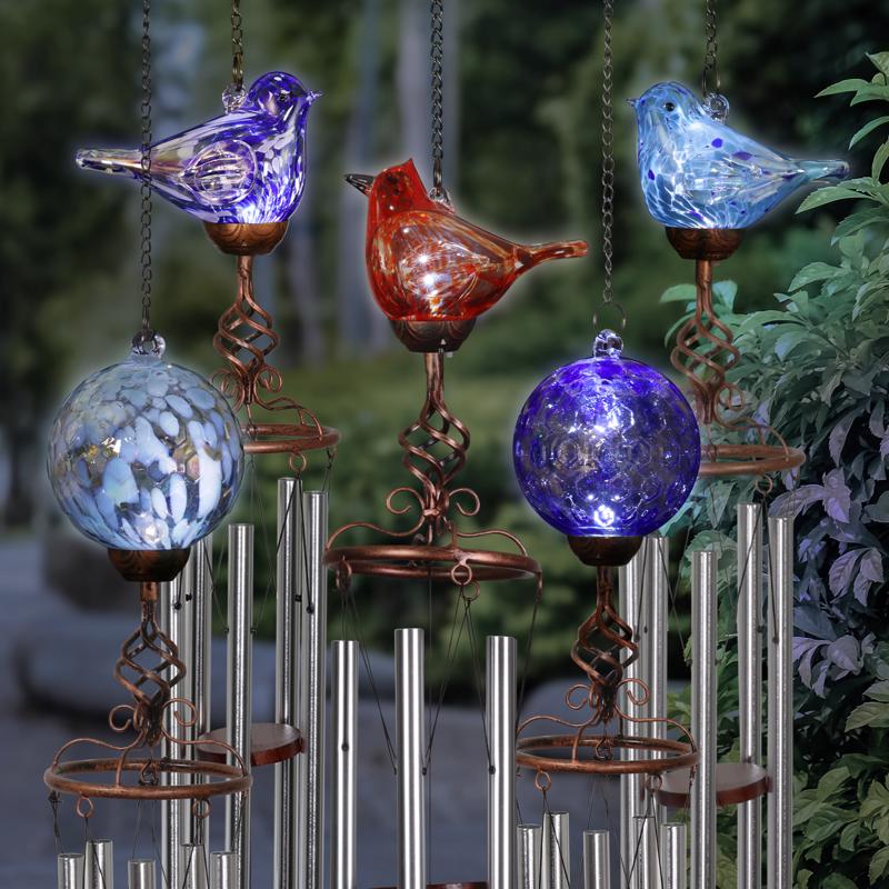 Exhart Assorted Glass/Metal 46 in. H Wind Chime