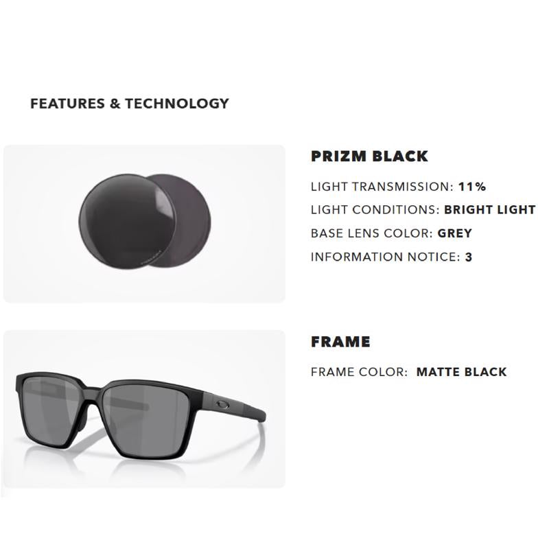 Oakley Actuator SQ Men's Matte Black Frame Prizm Black Lens Sunglasses