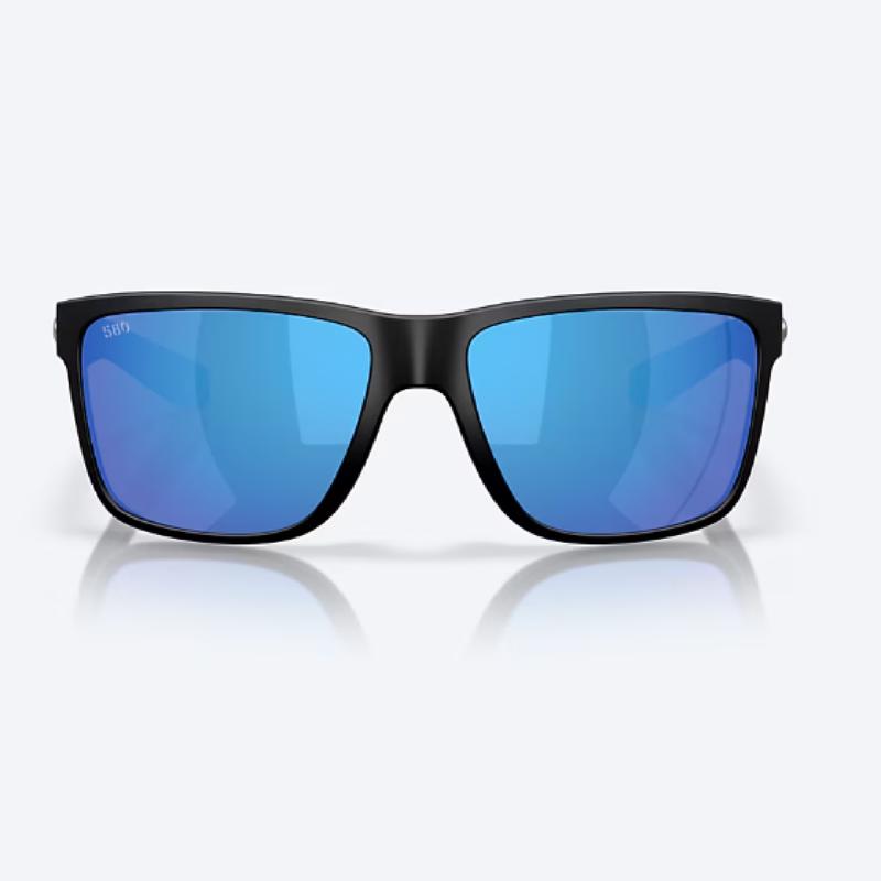 Costa Broadbill II Men's Matte Black Frame Blue Mirror Lens Polarized Sunglasses